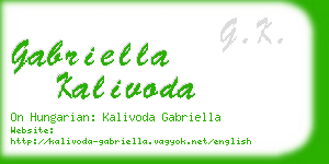 gabriella kalivoda business card